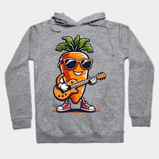 Carrot Playing Guitar Hoodie